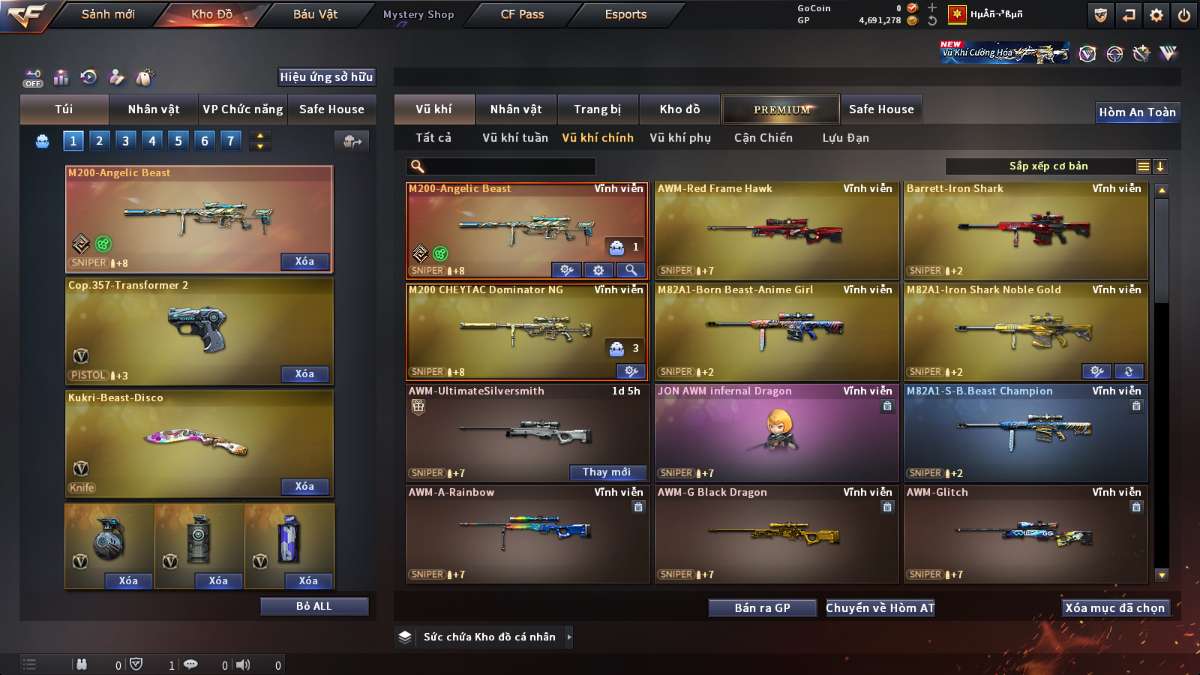 shop acc cf uy tin gia re